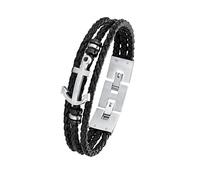 s.Oliver Pour Hommes Bijoux - Bracelet En Leder Et Acier Inoxydabledetails - Classique, Élégant Et Masculin - Parfait Idée Cadeau