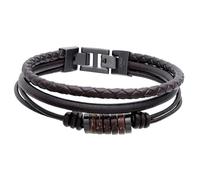 s.Oliver Pour Hommes Bijoux - Bracelet En Leder Et Acier Inoxydabledetails - Classique, Élégant Et Masculin - Parfait Idée Cadeau