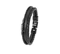s.Oliver Pour Hommes Bijoux - Bracelet En Leder Et Acier Inoxydabledetails - Classique, Élégant Et Masculin - Parfait Idée Cadeau
