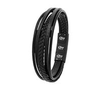 s.Oliver Pour Hommes Bijoux - Bracelet En Leder Et Acier Inoxydabledetails - Classique, Élégant Et Masculin - Parfait Idée Cadeau