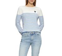 s.Oliver Pull en Tricot avec Broderie en Forme de cœur, Bleu Roi, 48