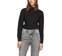 s.Oliver Pull en Tricot avec col Montant, Noir, 40