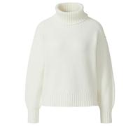 s.Oliver Pull en Tricot Douillet avec Large col roulé, Blanc., 44