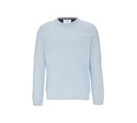 s.Oliver Pull en tricot bleu‑gris avec logo brodé Taille L