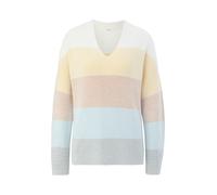 s.Oliver Pull-over bleu clair / noisette / jaune pastel / blanc cassé, Taille XXL