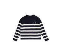 s.Oliver Pull-over bleu marine / blanc, Taille 116-122