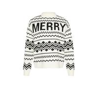s.Oliver Pull-over noir / blanc, Taille S-M