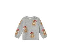 s.Oliver Pull-over noisette / gris chiné / rouge / blanc, Taille 92