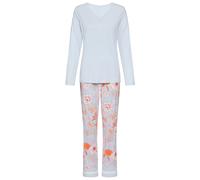 s.Oliver Pyjama bleu ciel / orange / rose / blanc, Taille XS