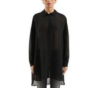 Blouse longue légèrement transparente femme QS Noir 38