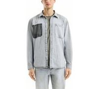 s.Oliver -qs Shirt Grey Denim Taille: S | Casual chemises Outlet | Homme | Bleu