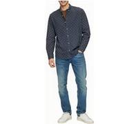 QS Chemise bleu foncé / blanc, Taille XS