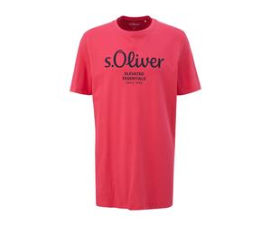 s.Oliver Red Label Big & Tall T-Shirt rouge vif / noir, Taille XL