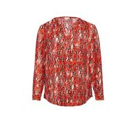 s.Oliver Red Label Plus Chemisier beige clair / rouge orangé / noir, Taille 6XL