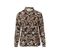s.Oliver Red Label Plus Chemisier umbra / noisette / brun foncé / blanc, Taille XXL