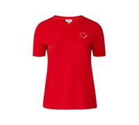 s.Oliver Red Label Plus T-shirt rouge / blanc, Taille L