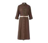 s.Oliver Robe-chemise crème / chocolat, Taille 40