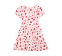 s.Oliver Robe vert clair / rose / éosine / rouge, Taille 128
