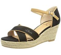 s.Oliver Sandales compensées pour femme 5-5-28307-26, Noir, 40 EU