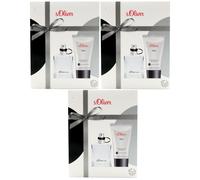 S.Oliver Set de Cadeau Hommes 3x Duo = 3x 30ml Eau Toilette + 3x 75ml Gel Douche