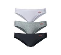 s.Oliver Slip gris chiné / rouge / noir / blanc cassé, Taille XS