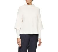 s.Oliver Sweat-Shirt Ample en Scuba avec épaules superposées, Ecru, 40