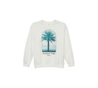 s.Oliver Sweat-shirt crème / émeraude / jade / noir, Taille 128