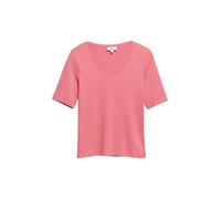s.Oliver T-Shirt à col en V pour Femme, Coupe ajustée, 2179331, Rose, 36