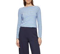 s.Oliver T-Shirt à Manches Longues pour Femme avec col Bateau - Décontracté et Doux pour Le Quotidien et Les Loisirs, 55 g/m², 36