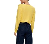 s.Oliver T-Shirt à Manches Longues pour Femme Jaune 34, Jaune, 36