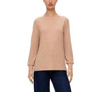 s.Oliver T-Shirt à Manches Longues pour Femme, Marron, 38