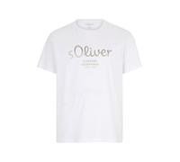 s.Oliver T-Shirt argent / blanc, Taille XXXL