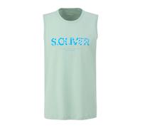 s.Oliver T-Shirt azur / vert clair / blanc, Taille L