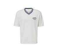 s.Oliver T-Shirt bleu marine / blanc, Taille XL