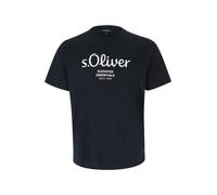 s.Oliver T-Shirt bleu marine / blanc, Taille XXL