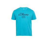 s.Oliver T-Shirt bleu marine / bleu néon, Taille 5XL