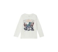 s.Oliver T-Shirt bleu violet / lie de vin / noir / blanc, Taille 92-98