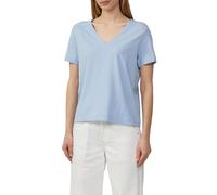 s.Oliver T-Shirt en Fil flammé avec col en V, Bleu Clair, 38