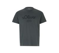 s.Oliver T-Shirt gris foncé / noir, Taille XXL