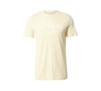 s.Oliver T-Shirt jaune pastel / blanc cassé, Taille XL