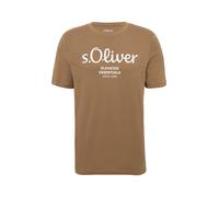 s.Oliver T-Shirt marron / blanc, Taille M