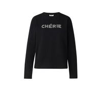 s.Oliver T-shirt noir / blanc perle, Taille M