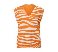 s.Oliver T-shirt orange / blanc, Taille S