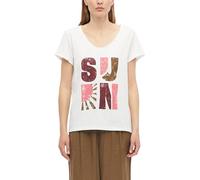 s.Oliver T-Shirt pour Femme avec imprimé sur Le Devant (1 pièce), Blanc., 46