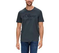 s.Oliver T-Shirt pour Homme avec Logo, Gris foncé, XXL