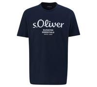 S.Oliver T-Shirt Pour Hommes - Basique, Imprimé Logo, Col Rond, Coton