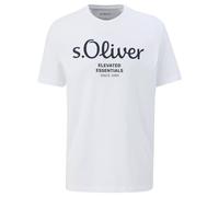 S.Oliver T-Shirt Pour Hommes - Basique, Imprimé Logo, Col Rond, Coton