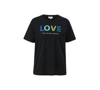 s.Oliver T-shirt turquoise / bleu roi / citron vert / noir, Taille XS