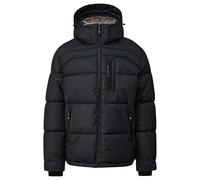 s.Oliver Veste tampon chinée avec col intérieur en fourrure synthétique amovible, bleu, 4XL