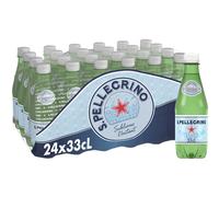 S.Pellegrino Eau minérale gazeuse légèrement pétillante - Lot 24 bouteilles PET 33 cl